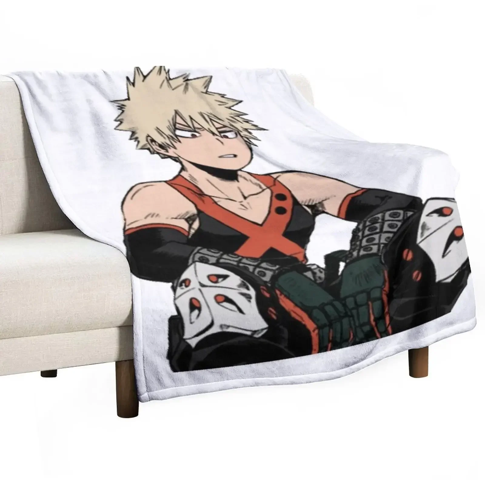 

Katsuki Bakugo Throw Blanket Decorative Sofas funny gift anime Blankets