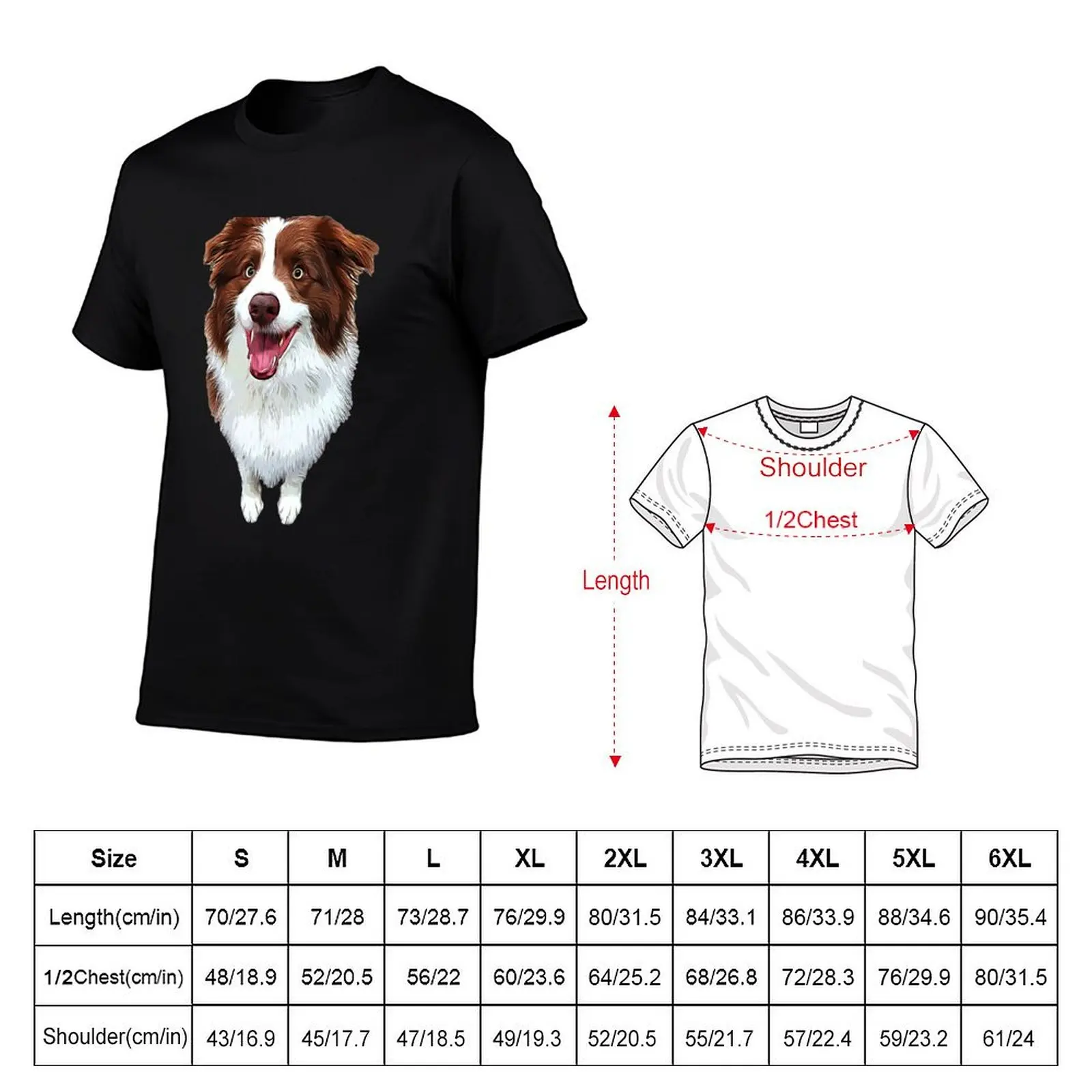 Border Collie- Chocolate Brown Beauty T-Shirt funny gifts Man t-shirt mens plain t shirts