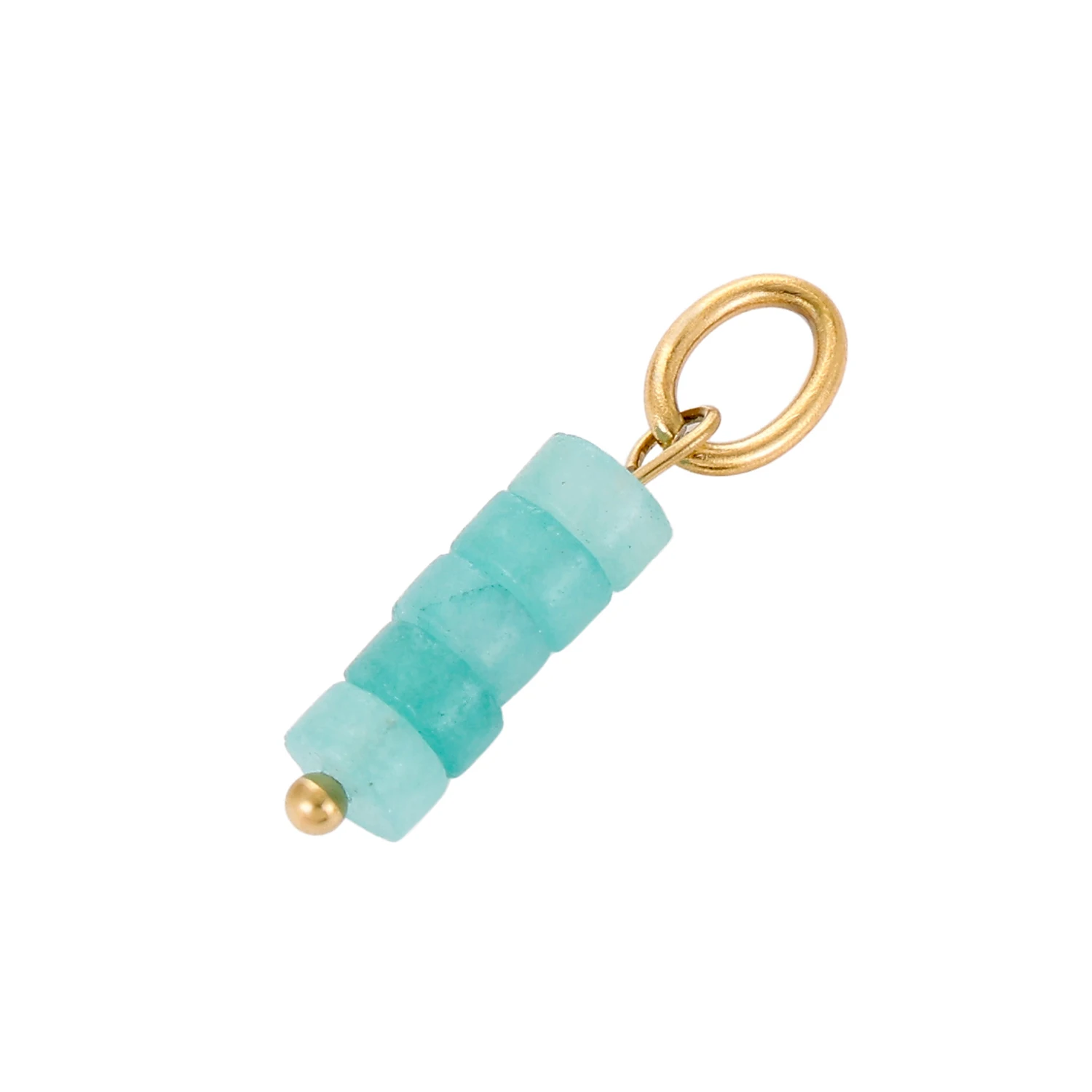 Colorful natural stone pendant made of stainless steel DIY necklace bracelet and jewelry image 6
