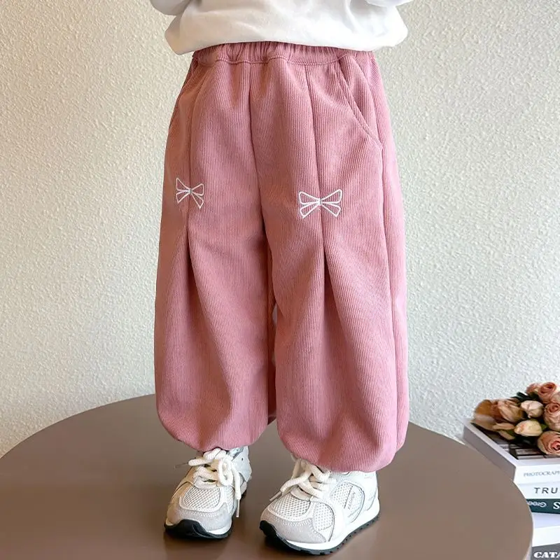 Girls Spring and Autumn Pants 2025 New Children Casual Sports Pants Children Loose and Stylish Lantern Pants Trend