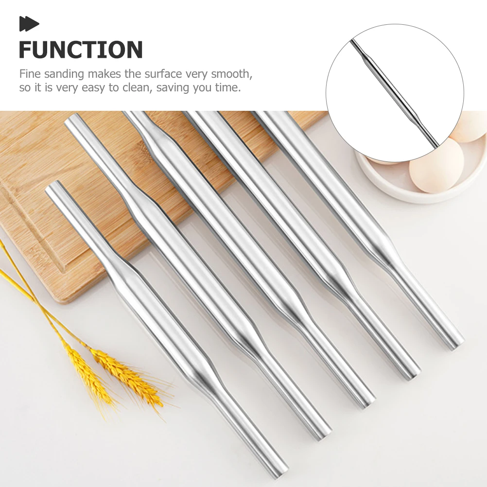 

Stainless Steel Rolling Pin with Handles Smooth Surface Dough Roller for Baking Bread Pizza Pastry Tortilla Dumpling Fondant