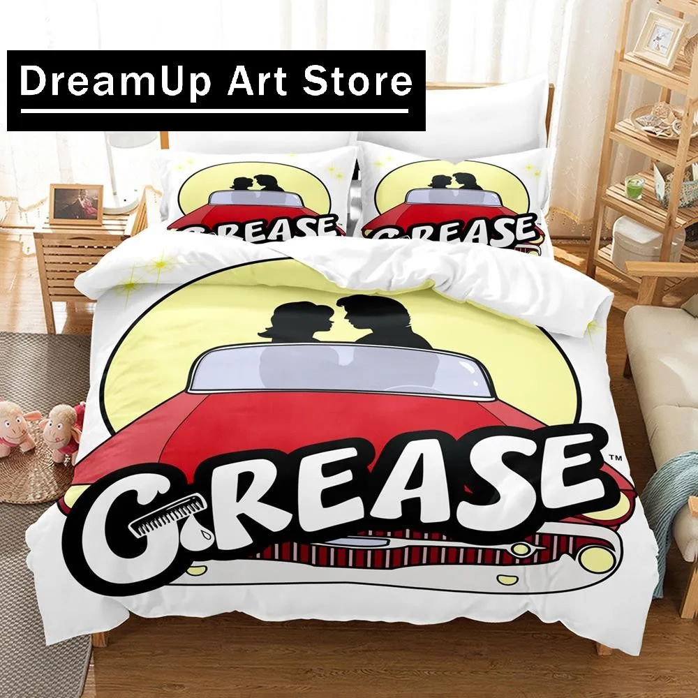 Grease Bedding Set Single Twin Full Queen King Size Bed Set Aldult Kid Bedroom Duvetcover Sets 3D Print Anime Bed Sheet Set