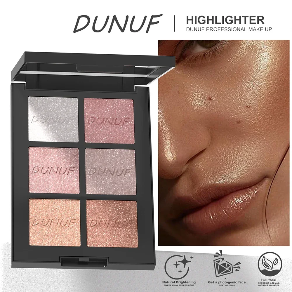 6-kleuren markeerstiftpalet Hooggepigmenteerd Langdurig Waterdicht Natuurlijk contourpoeder Matte parel Lichaamsgezichtsmarkering