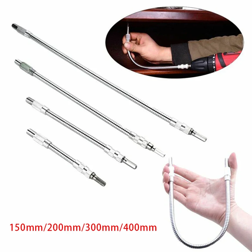 Multi Electric Drill Screwdriver Bit Snake Flexible Hose Cardan Shaft 1/4 6.35mm Connection Soft Metal Extension Rod Link Tool