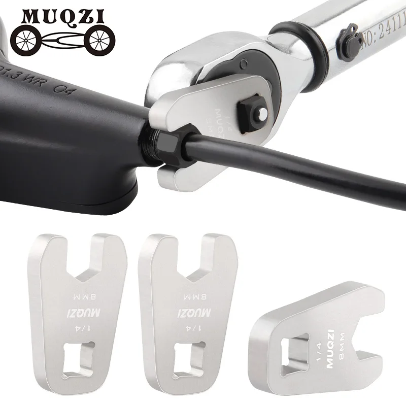 Mountain Bike Disc Brake Cable Wrench M8 Hydraulic Brake Hose Bolt Installation Tool For 1/4" Torque Wrench Stainless Steel