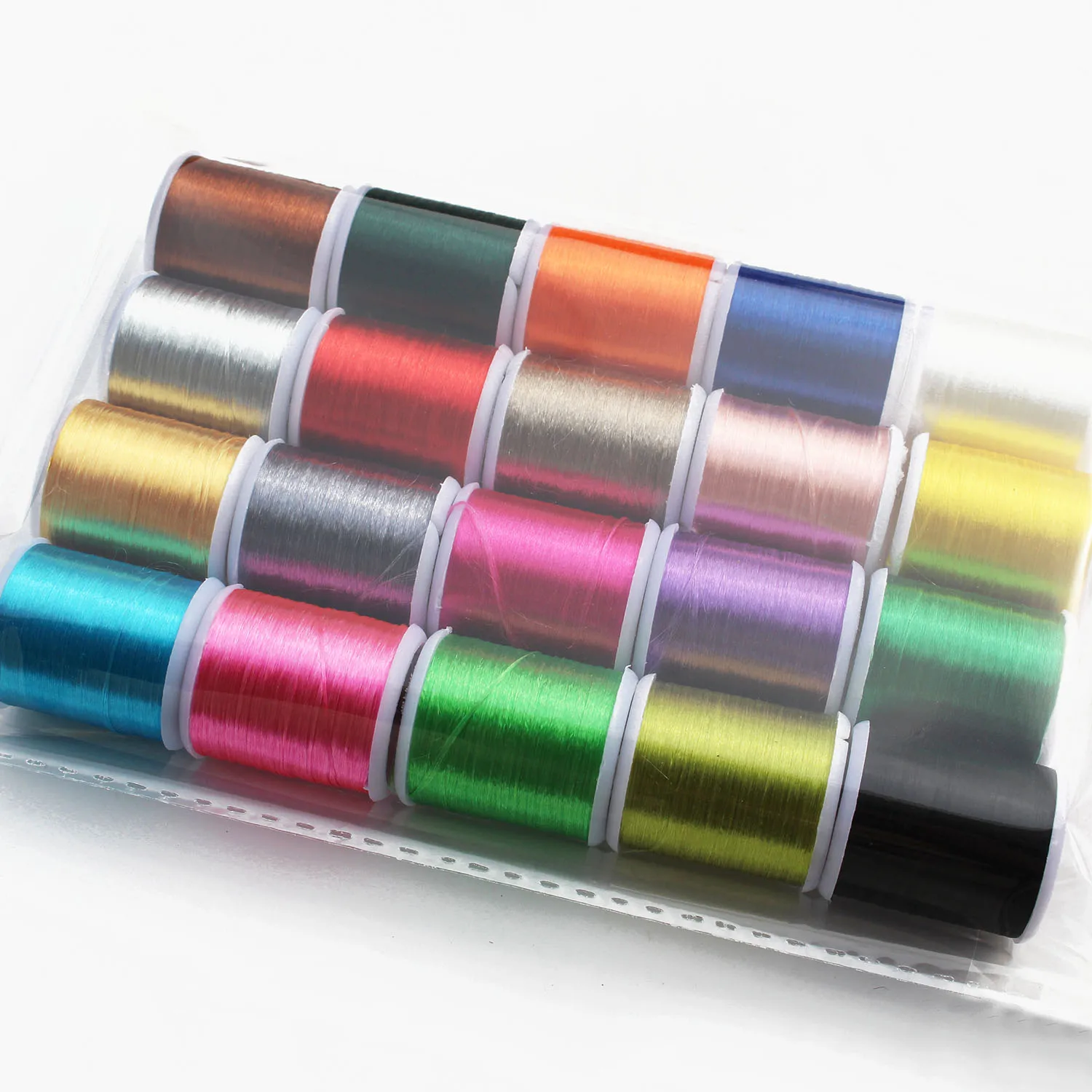 

Tigofly 20 pcs 20 colors 40 Yards 300D Fly Tying Floss Thread Silky Yarns Salmon Trout Fly Fishing Tying Line Materials