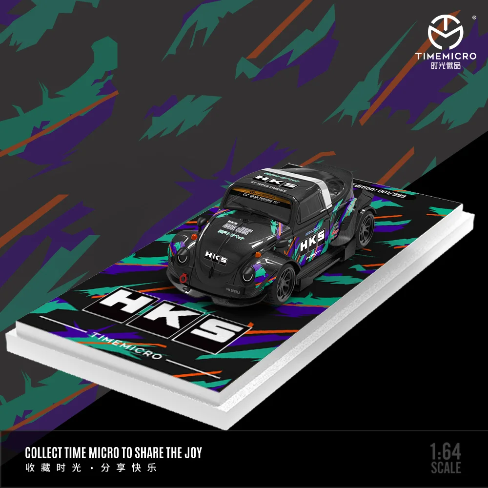 TIME MICRO 1:64 Drei-Auto-Set, Container-LKW, HKS-Malerei, Legierungsdruckguss-Modellautos für Sammlung und Präsentation und Geschenk