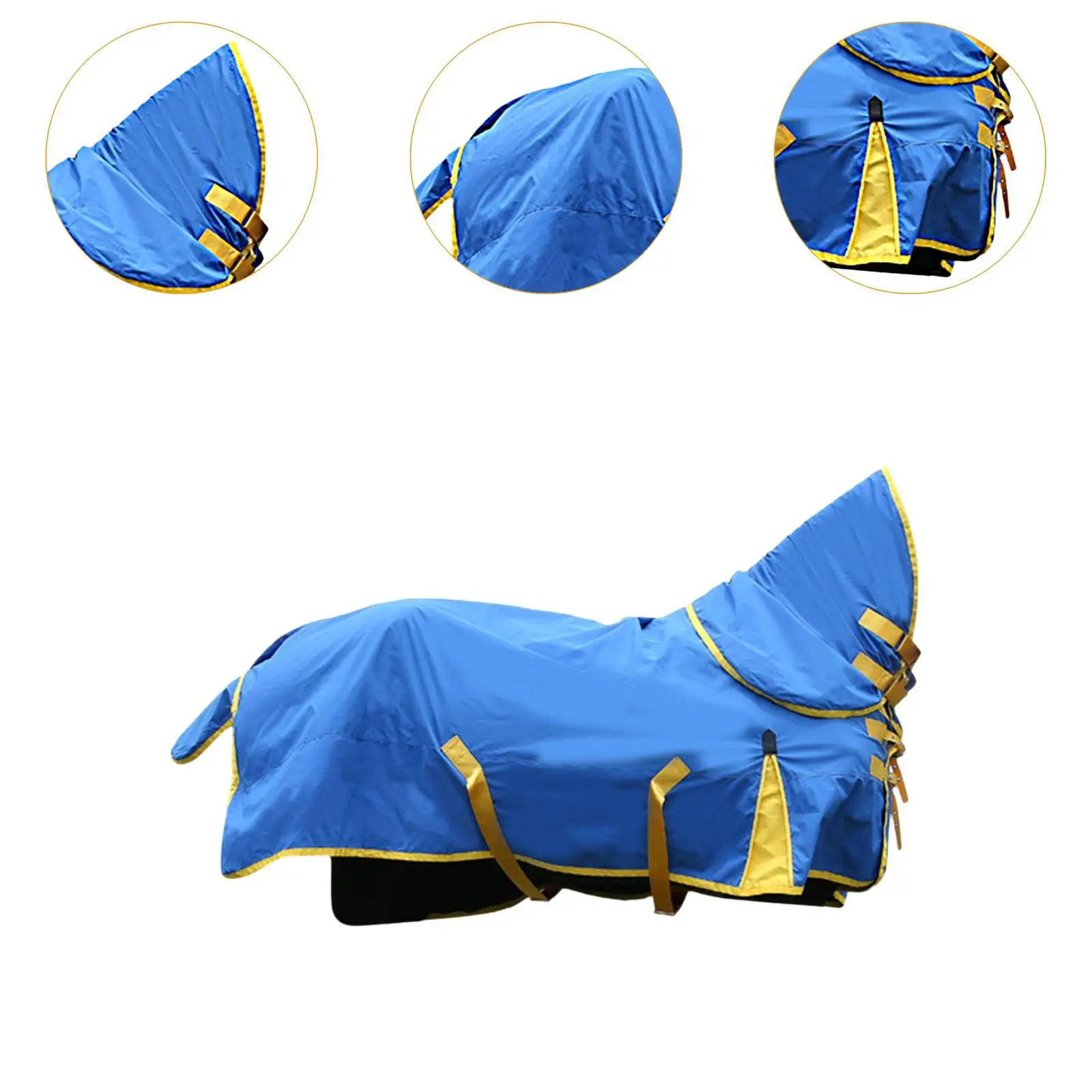 Sábana para el cuidado de los caballos, transpirable con cuello, hoja para moscas de caballo, ajustable, a prueba de viento, cálida para invierno, manta para caballos, ropa para caballos