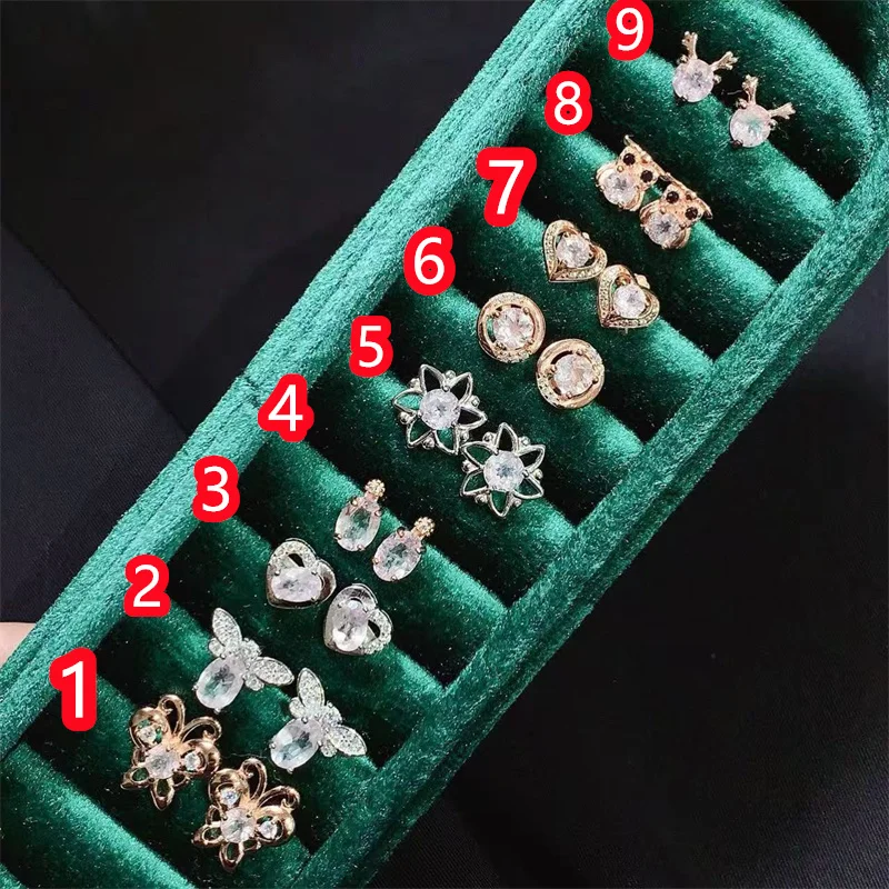 

Natural Morganite Solid 925 Sterling Silver Stud Earrings for Women Christmas Gift Fine Jewelry Birthday Gift with Certificate