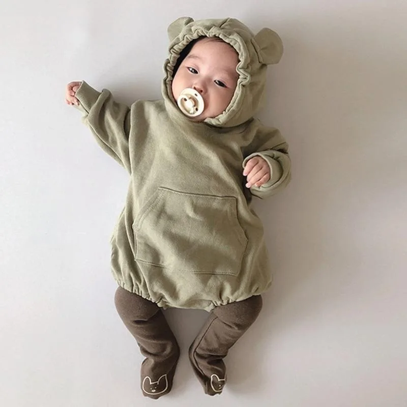 Christmas Baby Clothes Newborn Baby Apple Design Cotton Rompers Cute Infant Jumpsuit Fashion Hooded Baby Romper