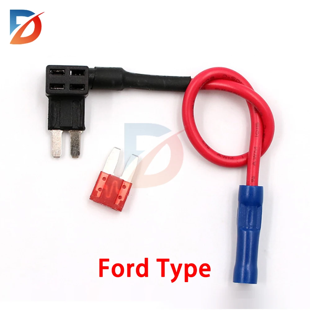 12V プラグイン車用ヒューズホルダー 10A ミニ標準 V-ACS フォードタイプ ATM ブレードヒューズ車用ヒューズホルダー追加回路 TAP アダプター