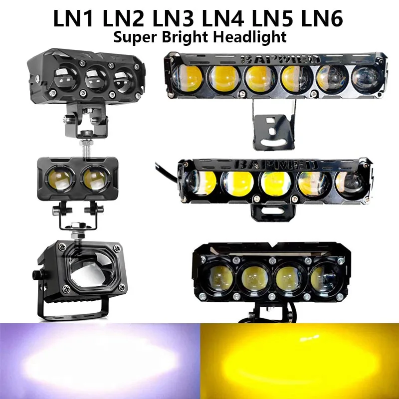 LN6 Lazer Silahlı Mini Araç Lambası: 60W 6000LM, Su Geçirmez, Yüksek Düşük Işık Performansı ile Motorlu Araçlar İçin Gerçekçi Değer