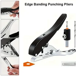 Manual Edge Band Puncher Plier 8/10mm Hole Card Punching Tool for Plastic Sheet Paper PVC ABS Opener Nail Hole Masking Plier