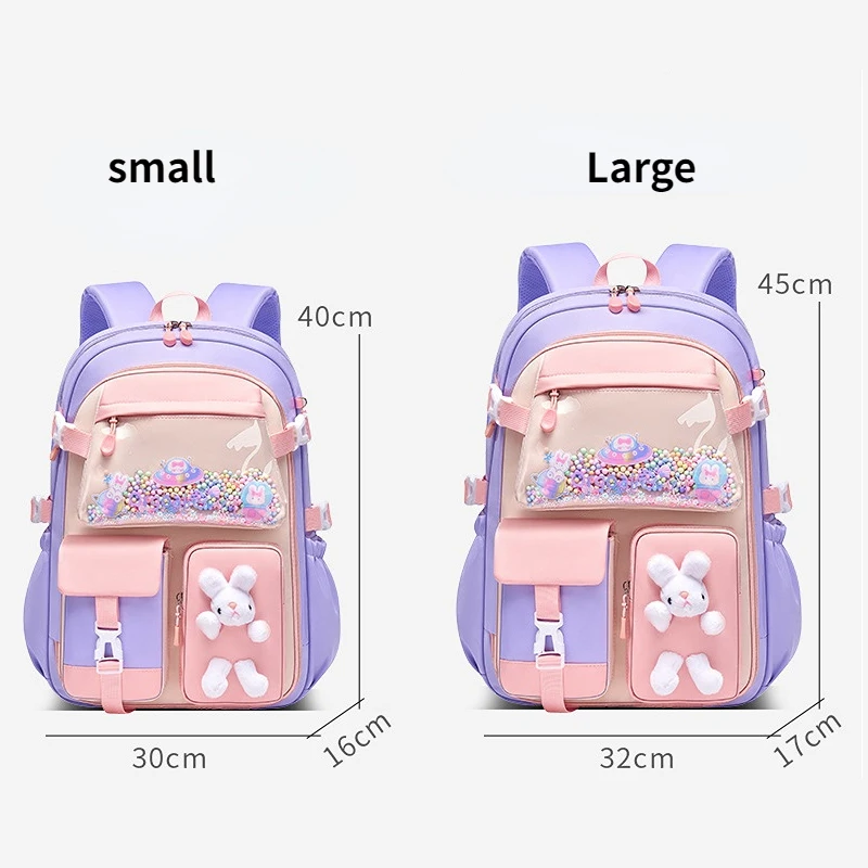 Children School bag For Girls School bag Lightweight Students Backpack Kawaii Waterproof Schoolbag Large Capacity Backpack