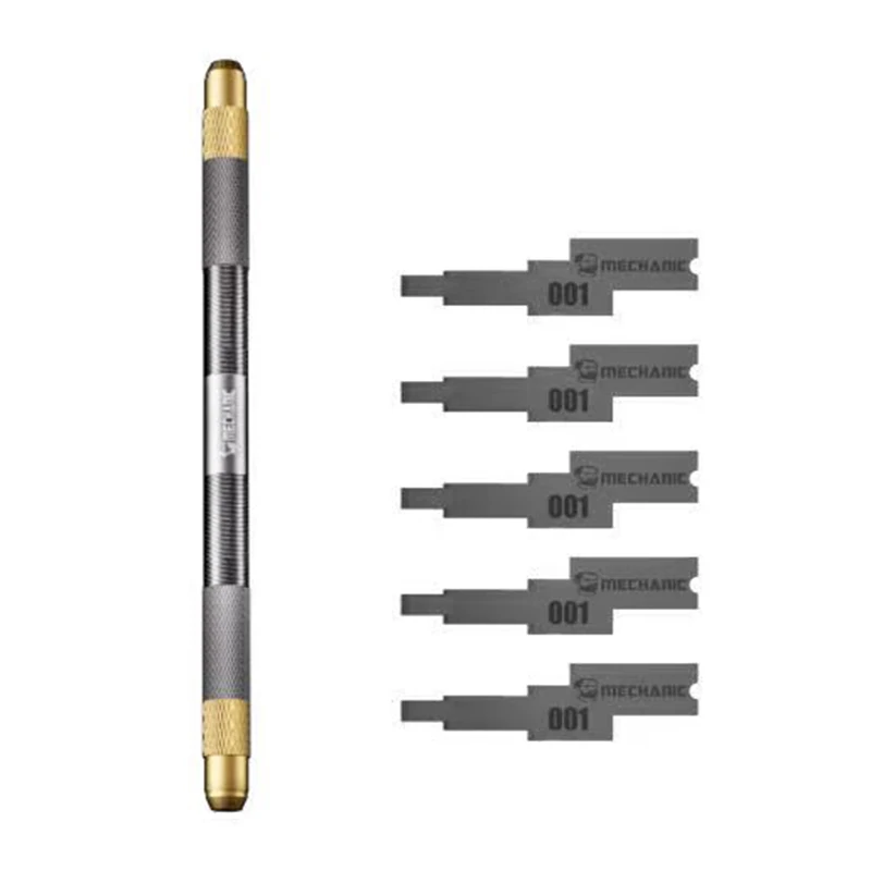 

MECHANIC 5IN1 LCD Screen Frame Glue Removal Blade Set For Iphone 12-16 Series Bezel Bracket Glue Screen Stand Shovel Knife Tools