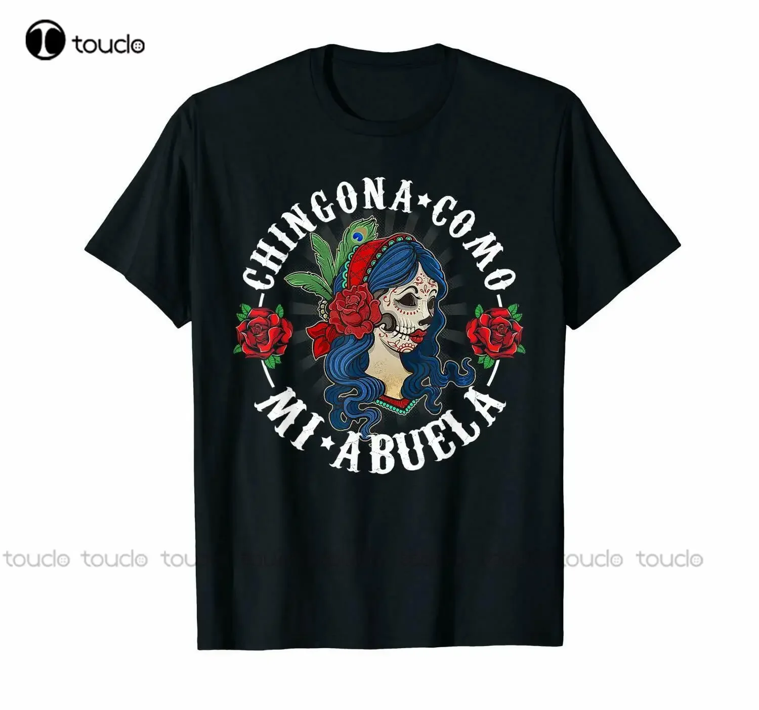 Chingona Como Mi Abuela Spanish Funny Black T-Shirt Gift For Grandmother Womens Tee Shirts Fashion Tshirt Summer New Popular