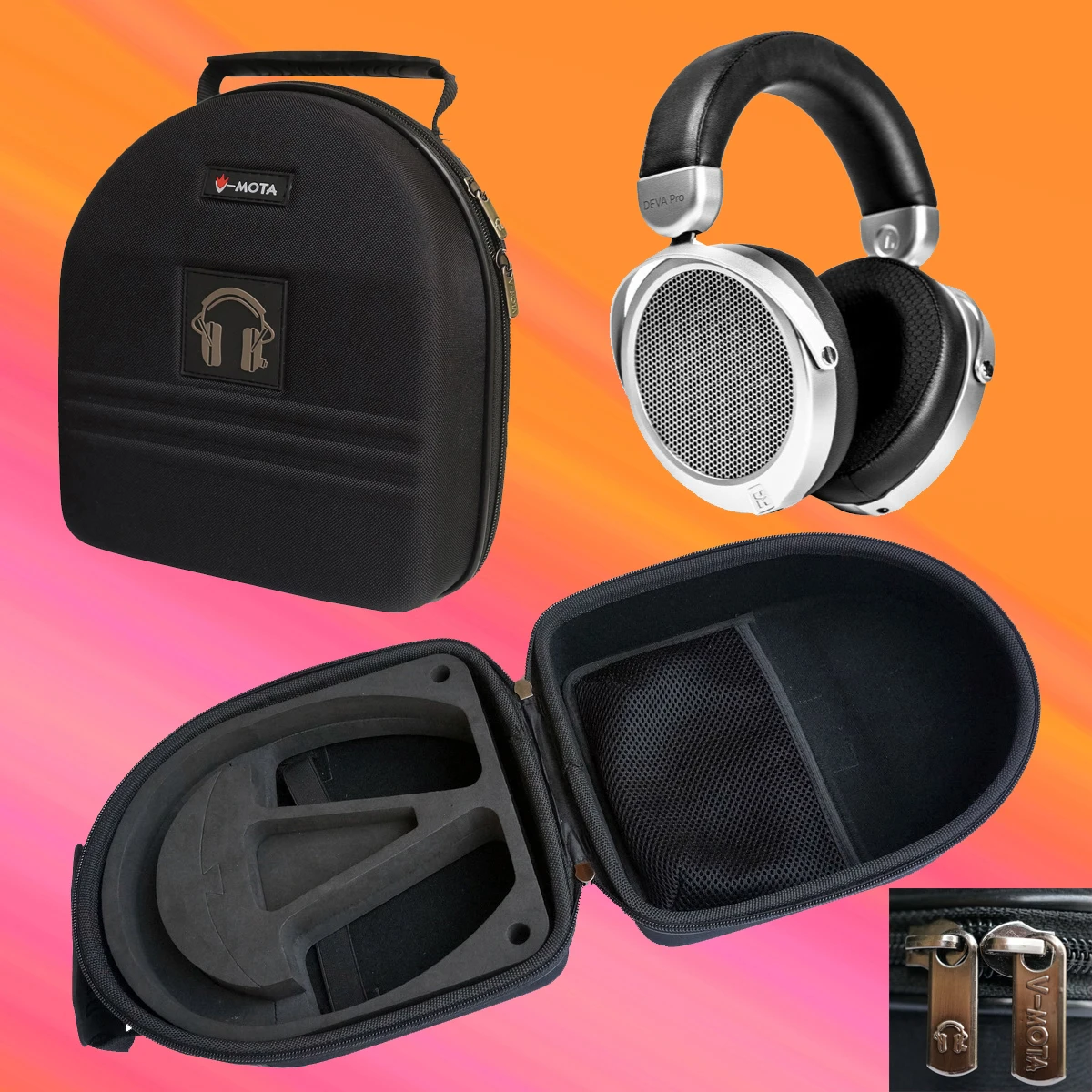 V-MOTA TDD Headphone Carry Case boxs For Use with Hifiman DEVA PRO / HE400 HE5 HE6 SE Over-ear  Headphset (Suitcase)