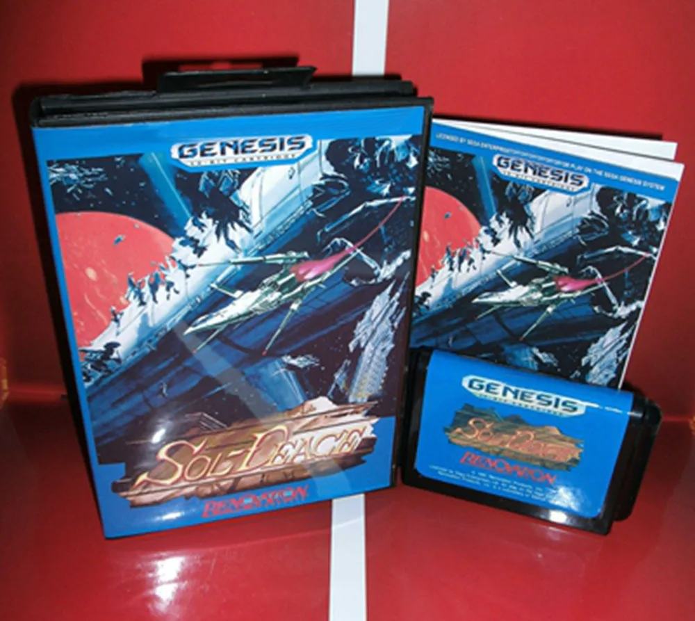 لحام مع صندوق وخرطوشة يدوية لنظام ألعاب Sega MD 16 بت