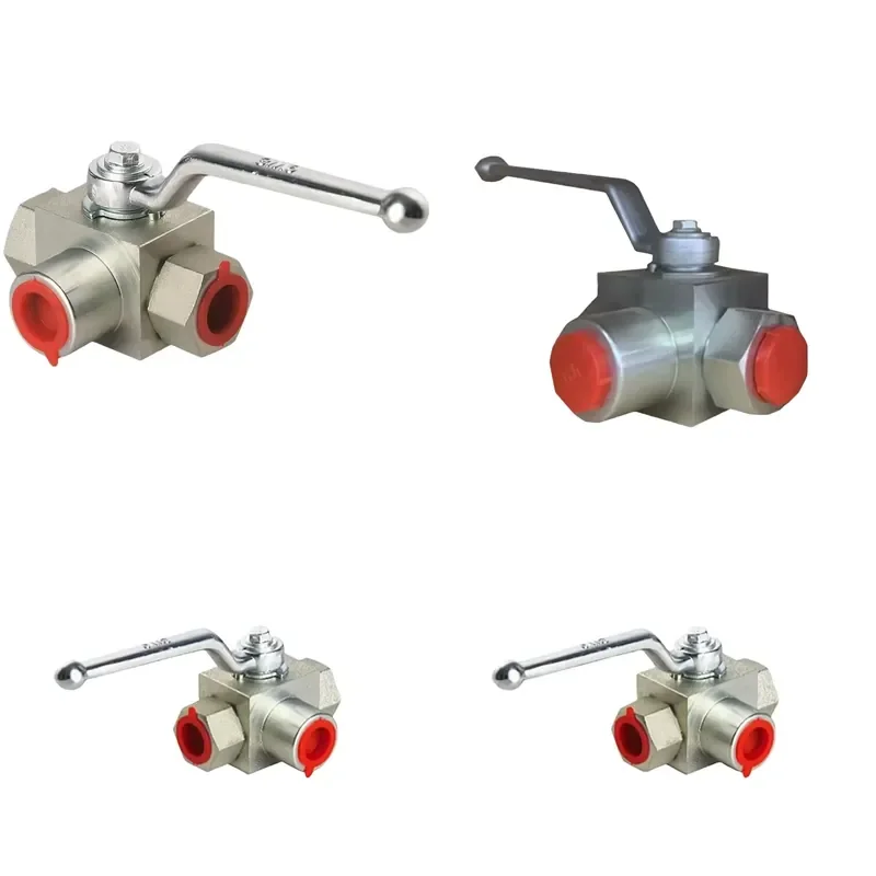 Pneumatic three-way high pressure valve KHB3K hydraulic ball globe valve Pneumatic petrochemical industry in steel mills
