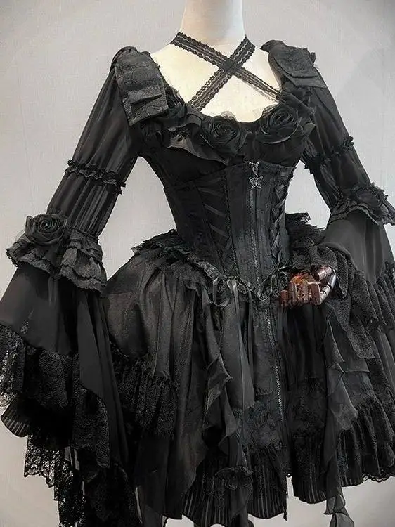 Long Sleeve Tops Women Japanese Summer Autumn Lolita Shirts Sweet Cute Girl's Shirt with Lace Solid Color Elegant Blouse Femme
