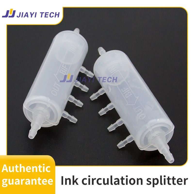 2Pcs Printer Part For Xeda Ink Circulation Splitter Diverter Buffer Bottle Filter Ink Circulation System Connect 5*3mm Ink Tube