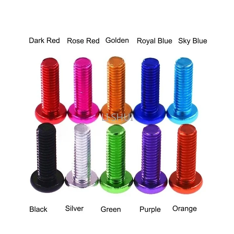 1-10pcs M3 M3.5 M4 M5 M6 Round Aluminium Alloy Screws Hex Socket Button Head Allen Bolt Mechanical Screw Dark Red Length 6~40mm