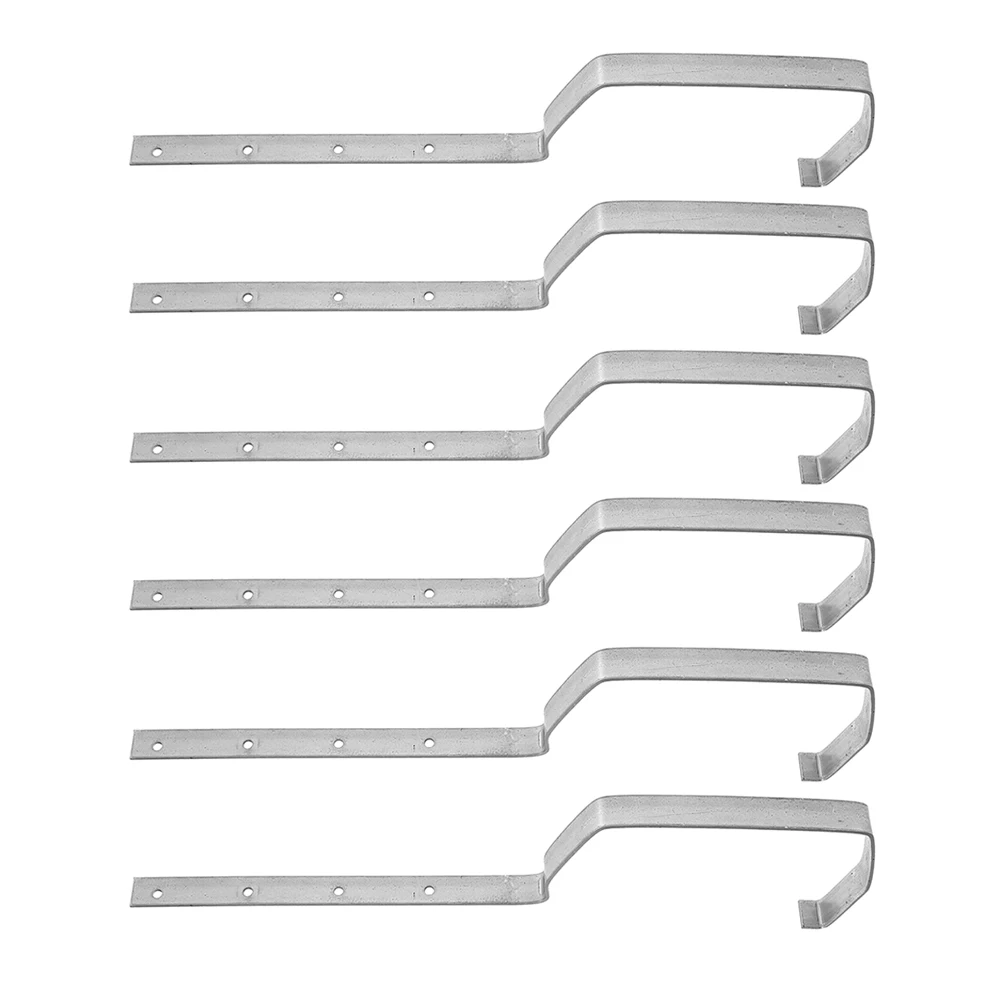 

6 Pcs Gutter Bracket Guttering Metal Roof Brackets Support Holder Fixed Rain Iron