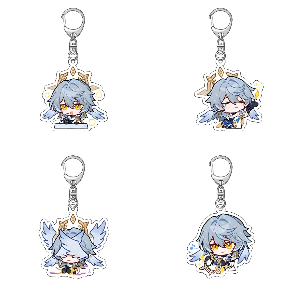 New Honkai: Star Rail Game Herta Aglaea Mydeimos Pendant Keychain Cute Cartoon Anime Keyring Backpack Jewelry Accessories Gift