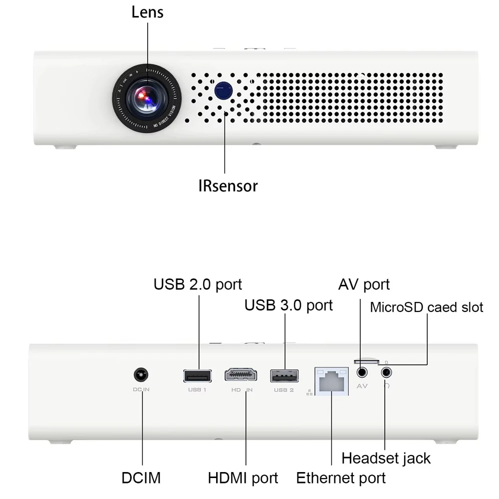 Smartldea Real 3D 4K DLP Projektor Full HD 1080P Android 9.0 5G WiFi 2G+32G BT Smart Proyector Tages-HD-Videospiel-Beamer