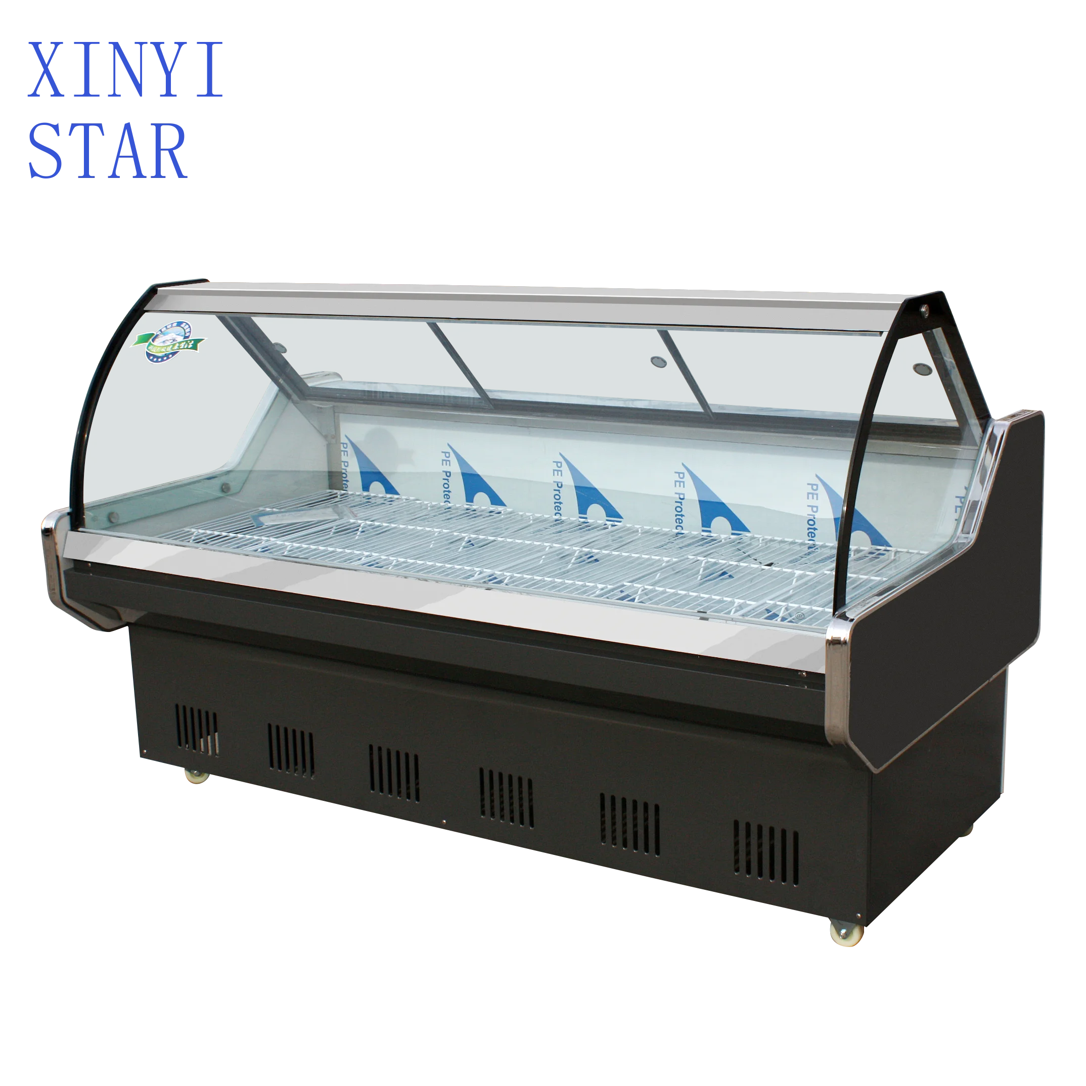 Fleisch-Display-Kühlschrank, kommerzieller Kühler, Fleisch-Display-Zähler, gekühlte Vitrine, Präsentationskühler, Fleisch-Gefrierschrank [Deposit]