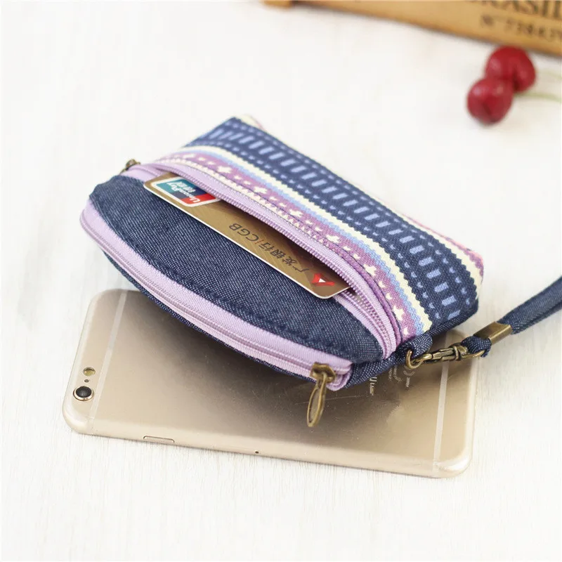 Ethnic Women Canvas Coin Purse Female Wallets Women Zipper Coin Purses Children Storage Pocket Bags Pouch porte monnaie femme