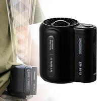 Outdoor waist hanging fan, 3-speed strong wind handheld, portable USB belt clip neck fan, suitable for outdoor travel