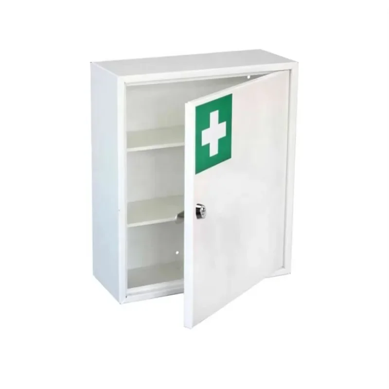 Wall-mounted metal first aid kit medical supplies steel safety organizer box