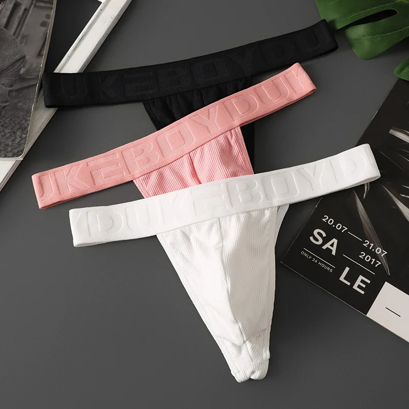 Męskie stringi sportowe, jednolite, seksowne, modalne, oddychające, z niskim stanem, typu G-string, z wypukłym krokiem U, męskie majtki typu T-back.