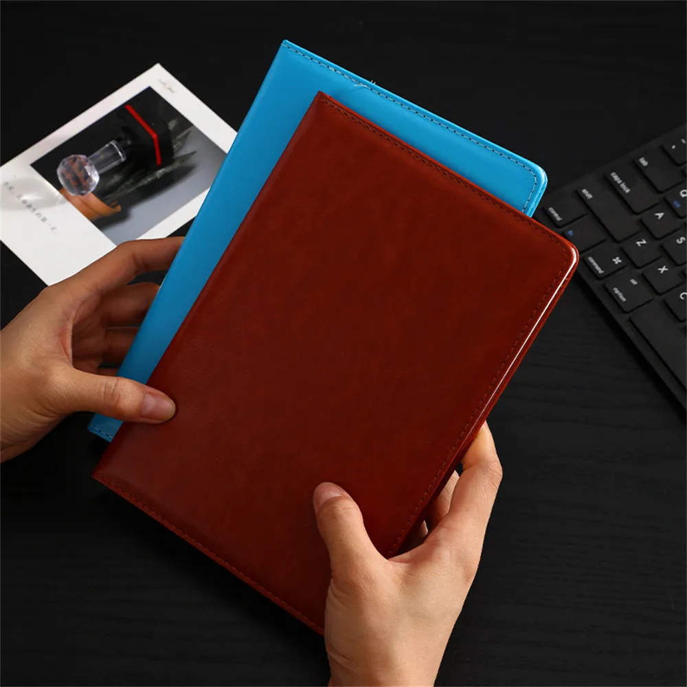 University Notebooks Student Diary Weekly Daily Writing Notepad Waterproof PU Leather Cover 100 Sheets Agenda Journal Books A5