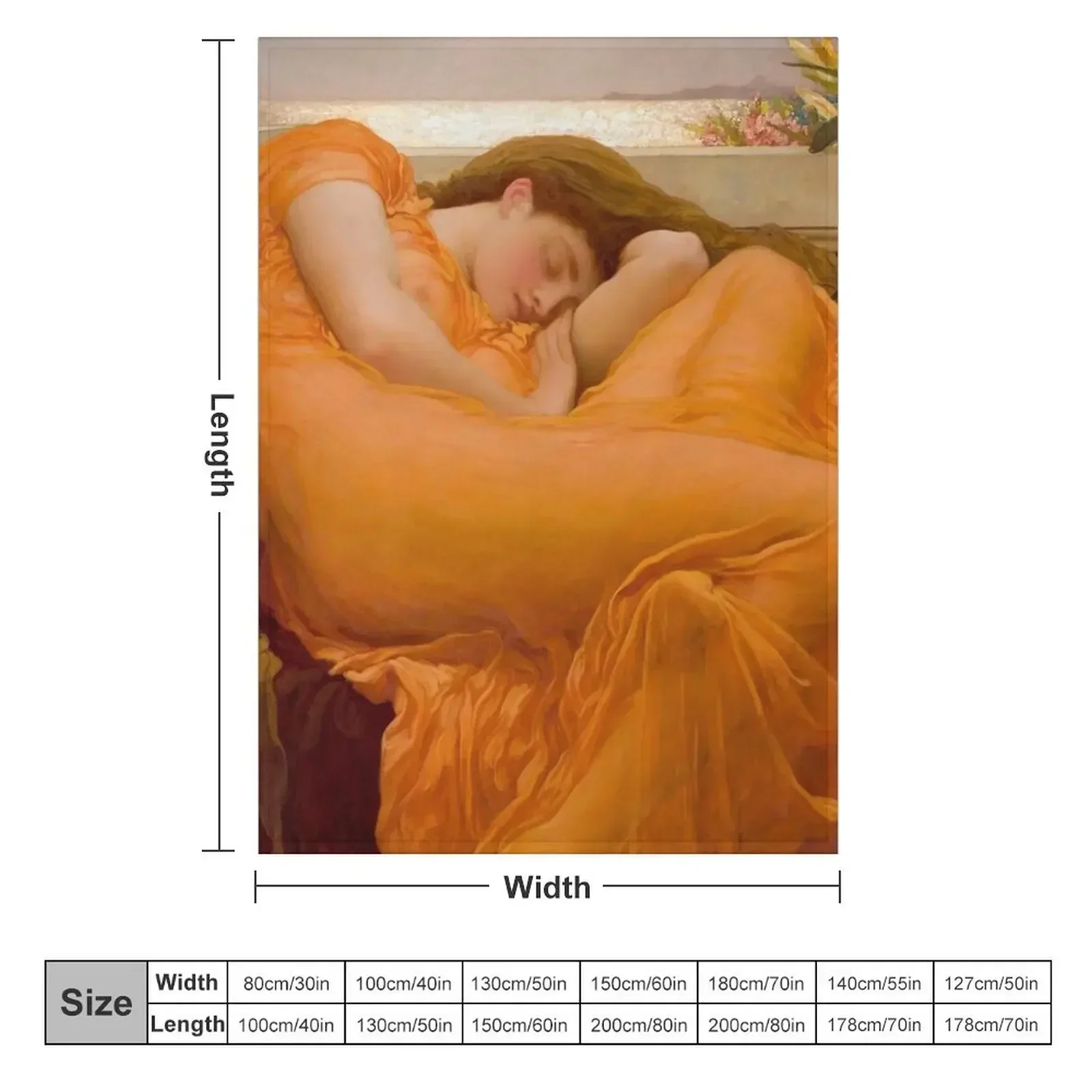 Flaming June - Frederic Leighton Throw Blanket Luxury Thicken Plaid Blankets