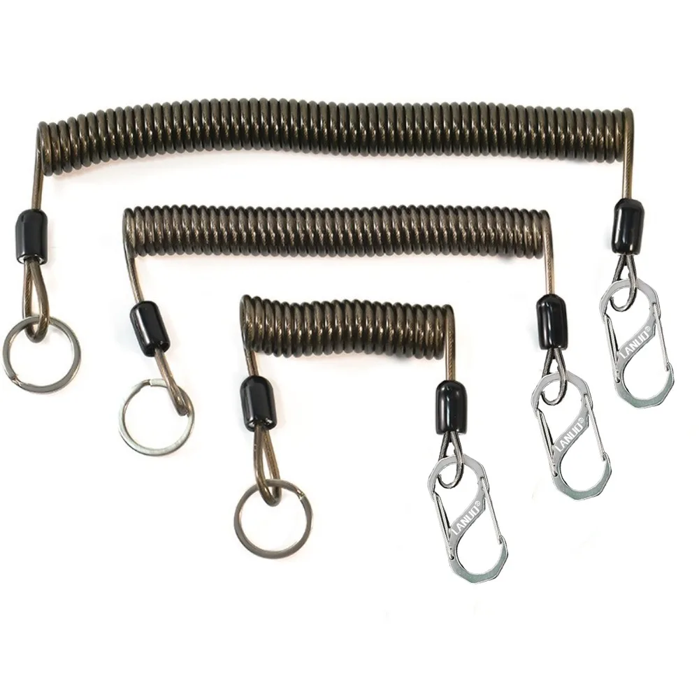 

Эластичная катушка для рыбалки, пропущенная веревка, защитная веревка, запираемая пряжка для скалолазания, витая сверхмощная веревка для рыбалки, спиральный ремешок для скалолазания