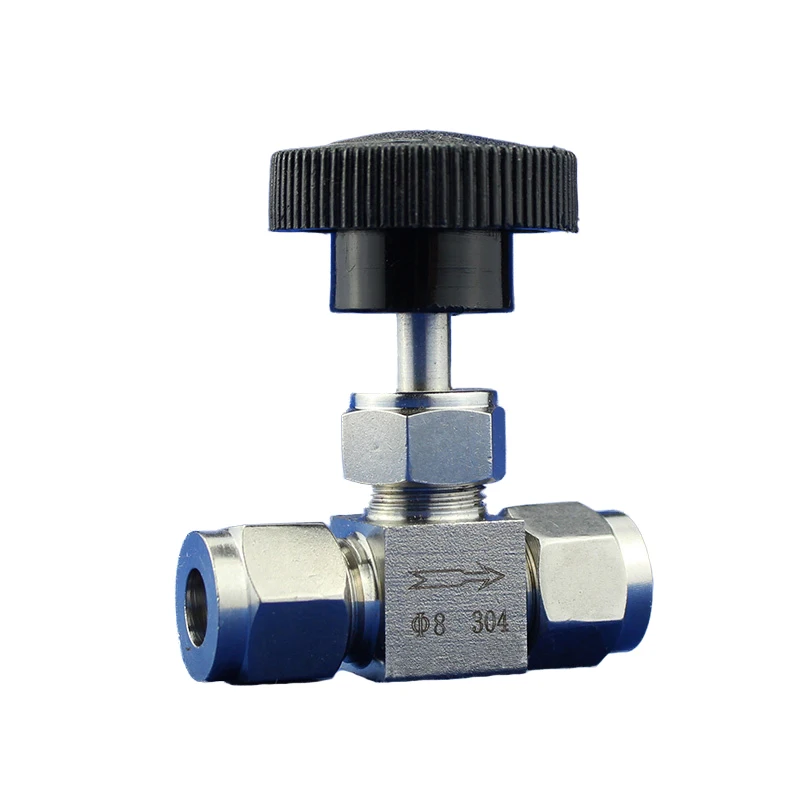 Stainless Steel High Pressure Double Ferrule Needle Valve 1/8