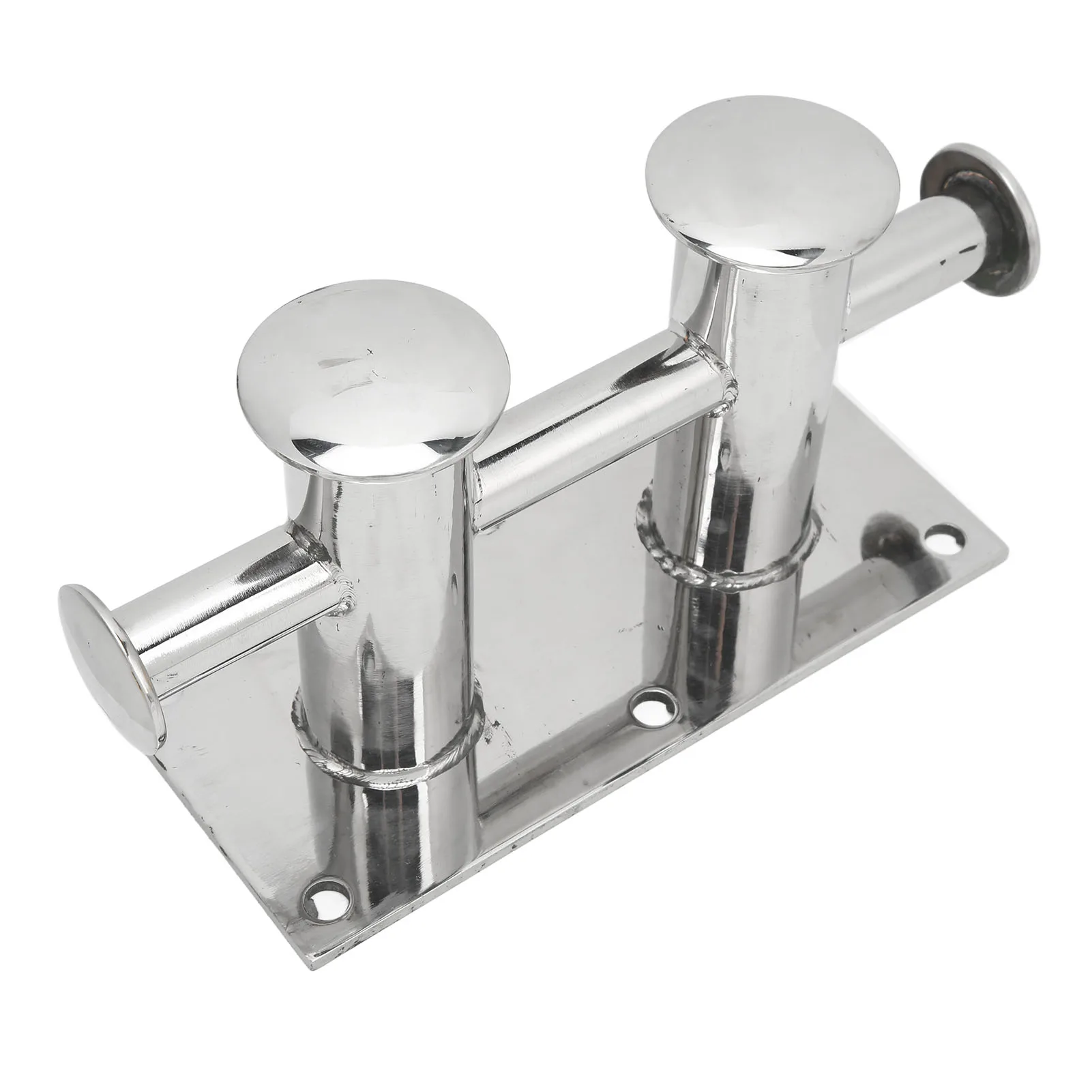 

Heavy Duty Double Cross Bollard 316 Stainless Steel, Mooring Bitt Cleat 260x155x120mm/10.24x6.10x4.72in -for Marine Boats Yachts