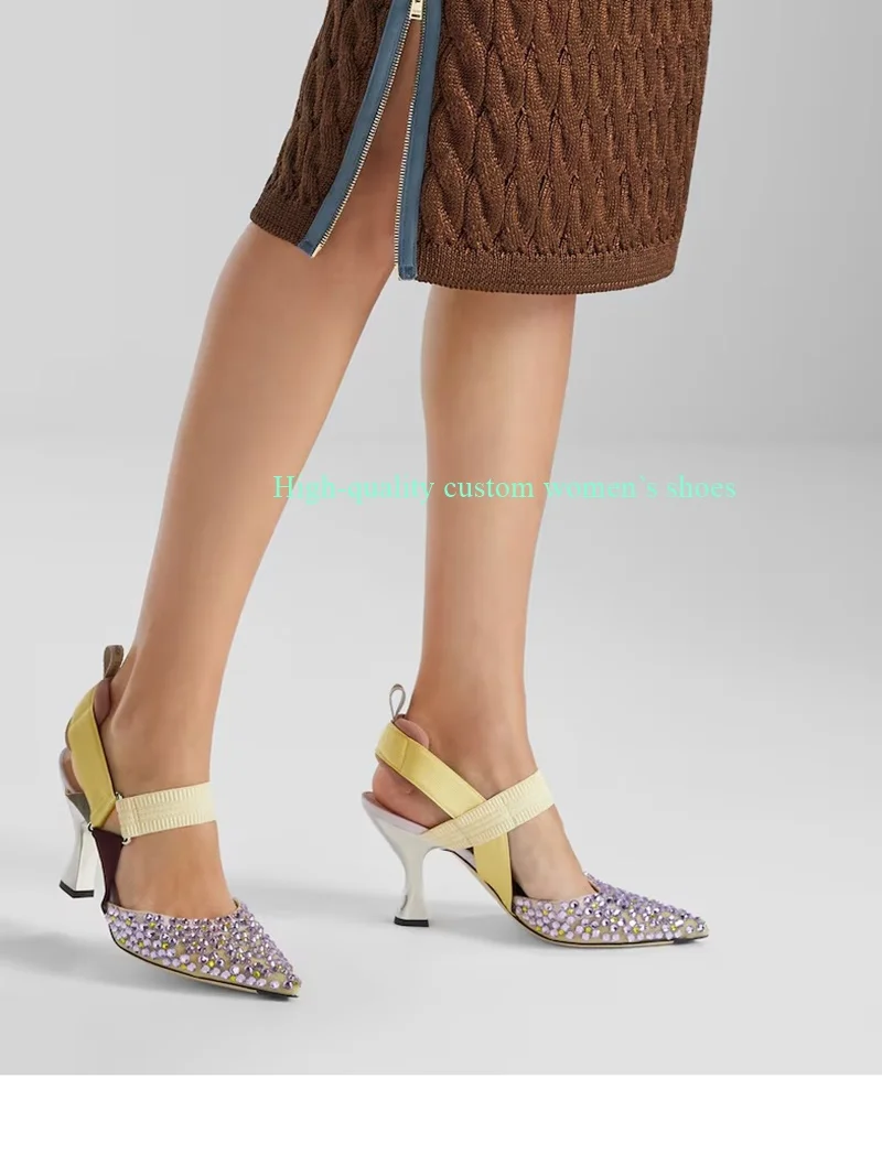 

Toe Flowers Shape Openwork Breathable Version Asakuchi Sandals Ruffles A Unique Heel Luxury High Heels Sell Like Hot Cakes