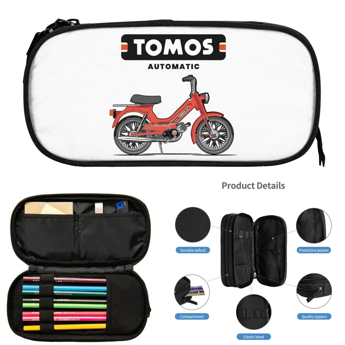 

Tomos Automatic - красные пеналы для студентов, подарки, коробка для ручек, сумка для карандашей, большая сумка для хранения карандашей, канцелярские принадлежности
