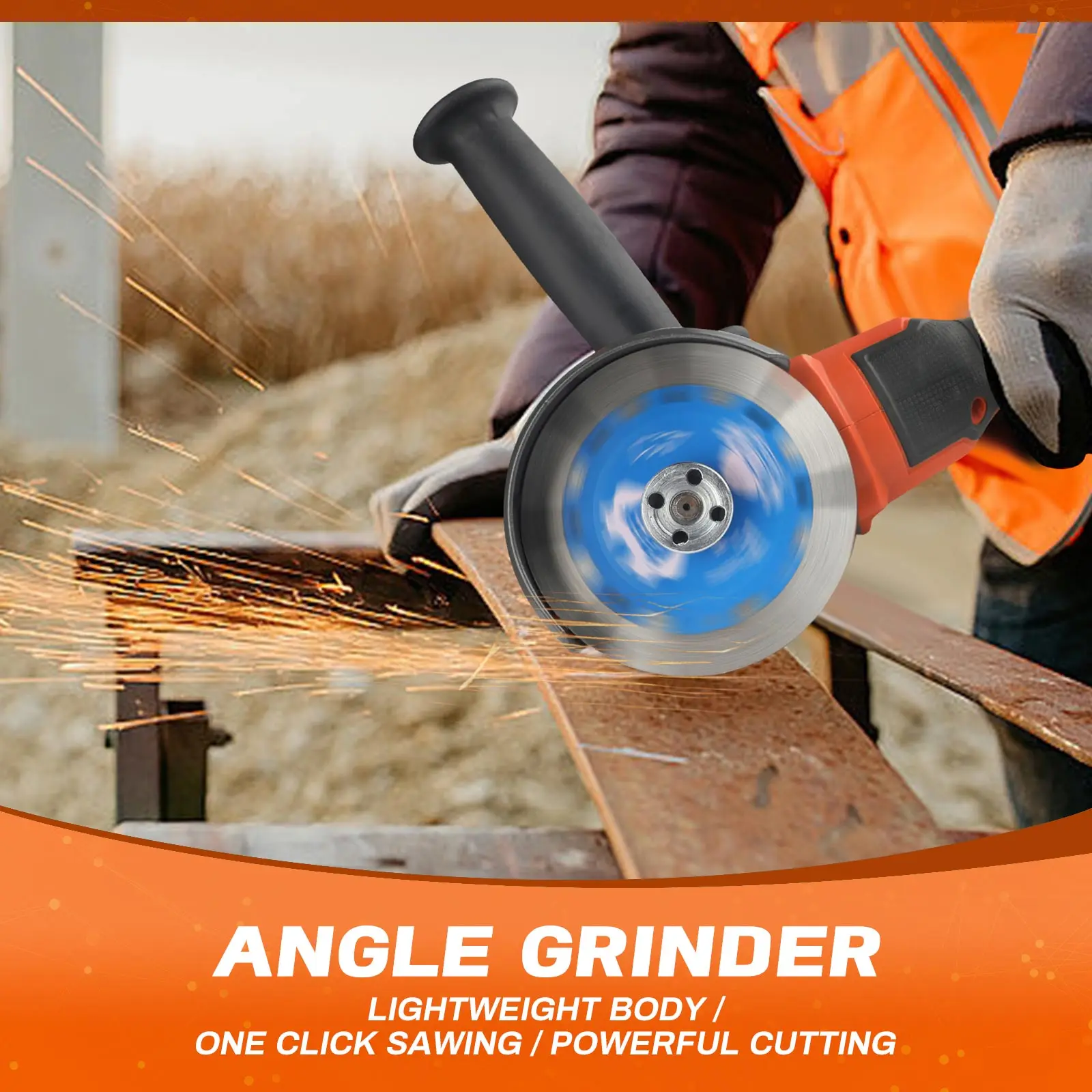 SuperPan 125 Power Tool Rechargeable Machine Machine Angle Grinder Speed Regulation and Cutting Electric Tool for Makita Battery