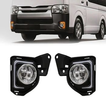 Led DRL Tagfahrlicht Nebelscheinwerfer Montage Für TOYOTA HIACE COMMUTER 2014 2015 2016 Tageslichter Drähte Schalter Blinker