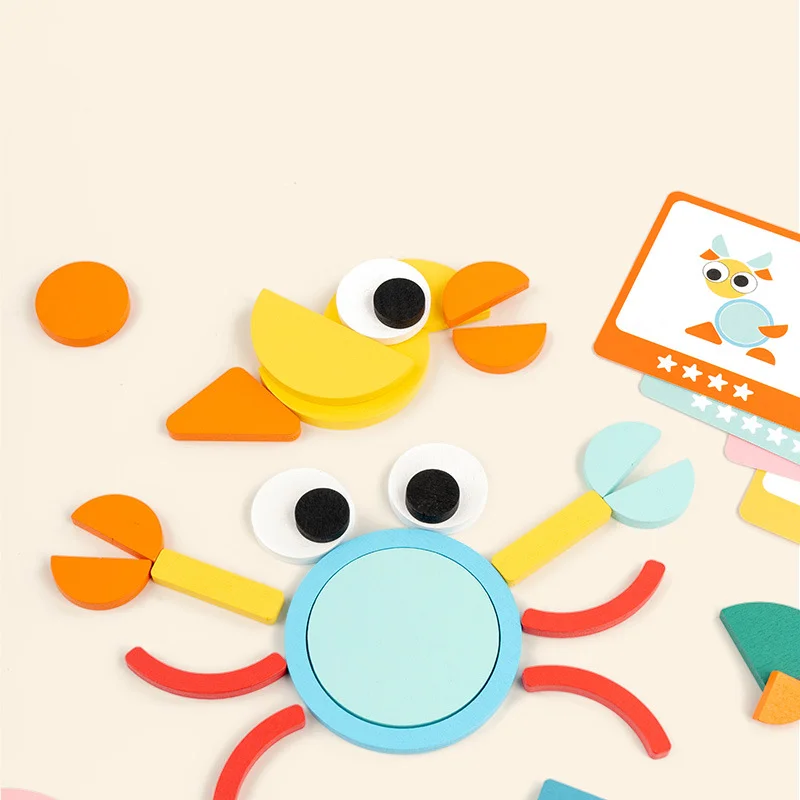 Wooden Creative Sticks Geometry Puzzle Intelligence Game Montessori Early Childhood Educational Toys For Children 3 Year Old