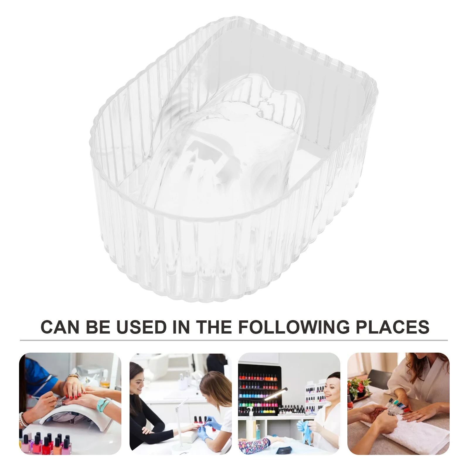 Bol de trempage de manucure en acrylique, outil de Spa pour l'élimination des ongles, pour Salon de maison, bol de soins des mains doux, pointes de vernis à tremper