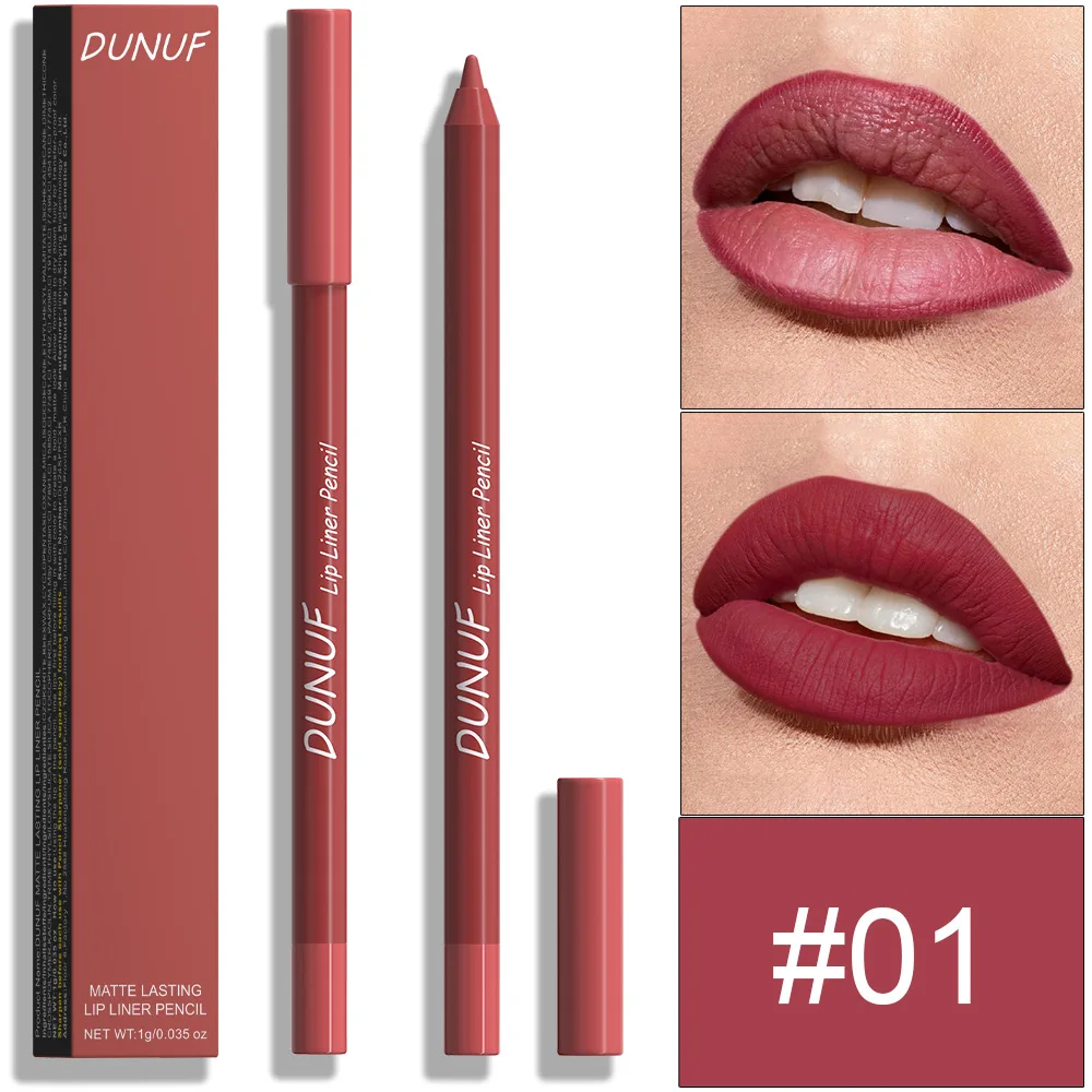 24-kolorowy konturówka do ust, wodoodporna, długotrwała, z aksamitnym matowym wykończeniem, odporna na rozmazywanie, zapewniająca precyzyjną definicję, od naturalnych do wyrazistych efektów.