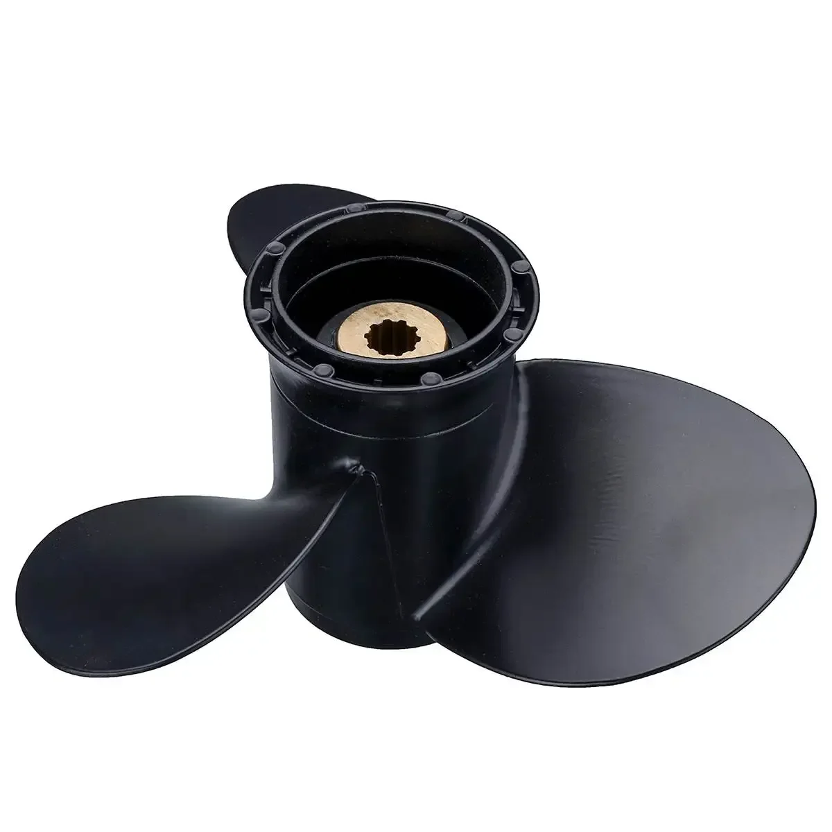 

58100-93743-019 Лодочный гребной винт для Suzuki 9.9-15HP, 9 1/4 x 11, морской винт с 10 шлицами, из алюминиевого сплава, черный