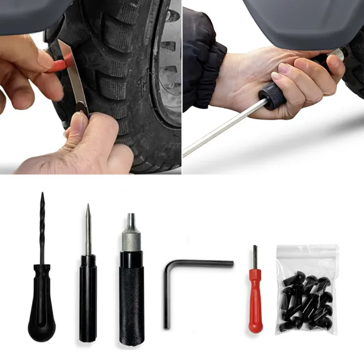 

Car Tire Repair Kit Quick Repair Vacuum Tyres Repair Puncture Mushroom Plug Probe Nozzle for Motorcycle Bike Tire Repair