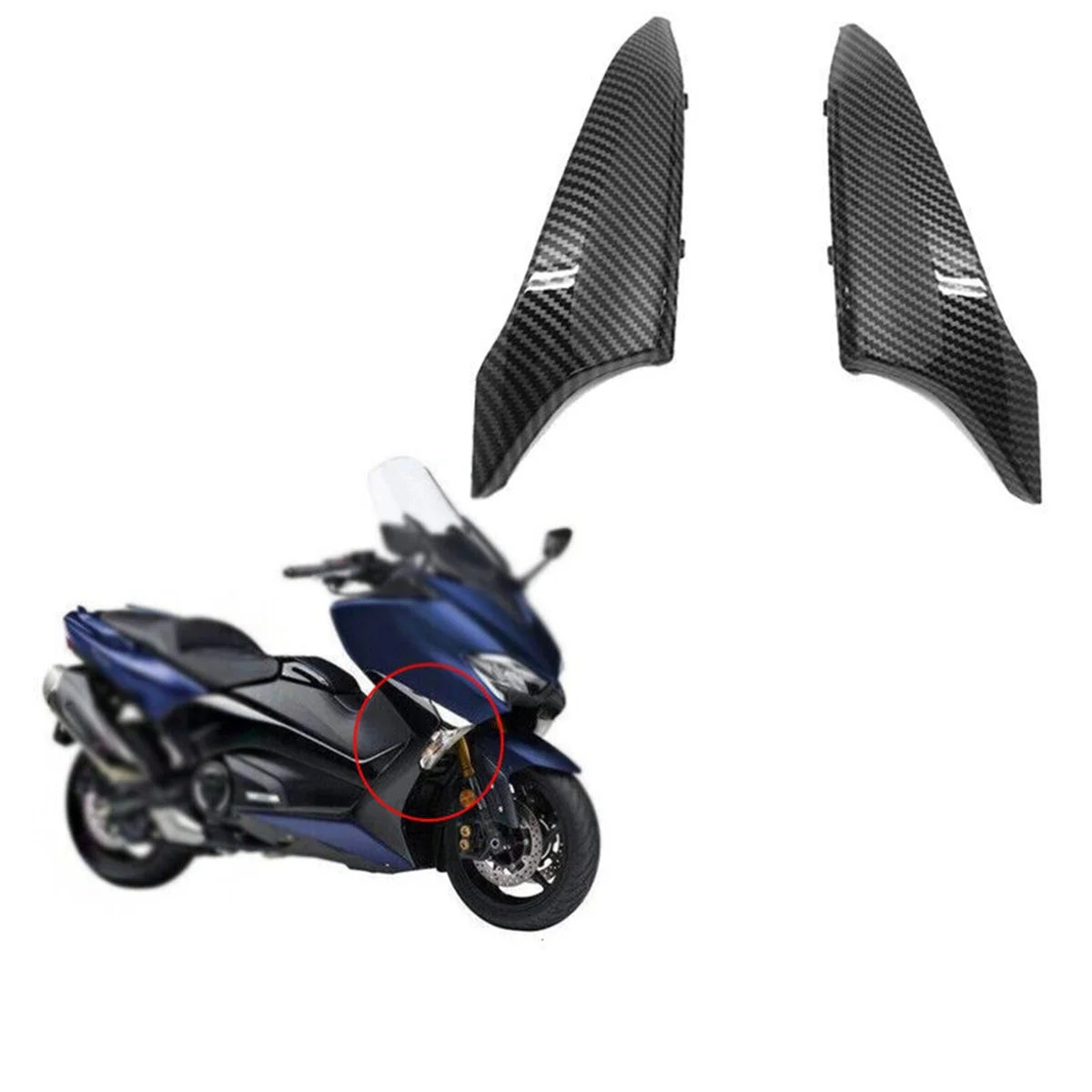 Motorcycle Fuel Tank Side Covers Set Side Panel Cover Fairing Cowl for Yamaha T-MAX TMAX 530 2017 2018 2019