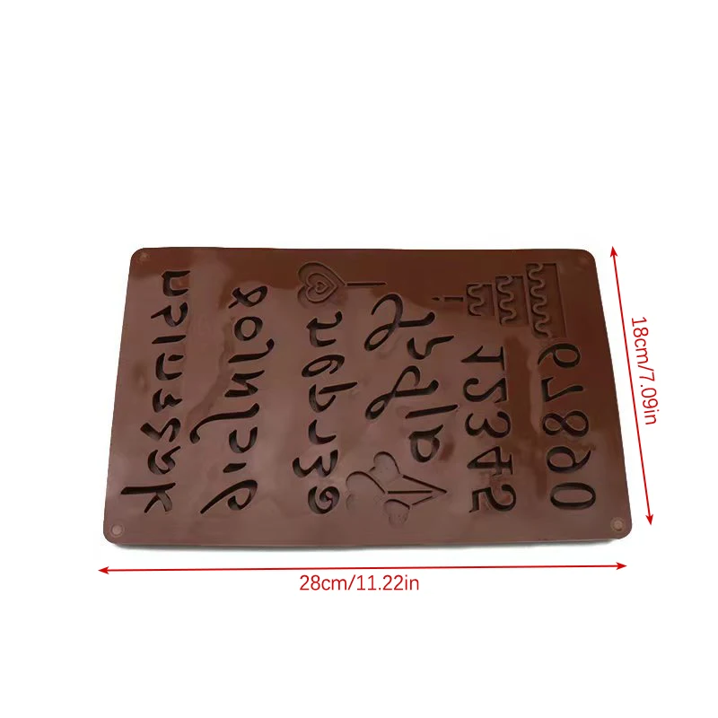 1Pc 3D Hebrew Letters Arabic Numbers DIY Silicone Chocolate Mold For Baking Cake Bakeware Mould Decorating Tools